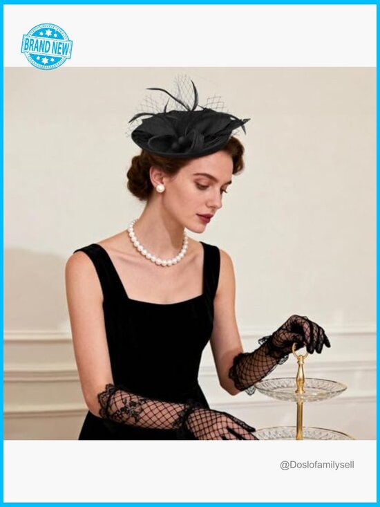 Vintage Pillbox Fascinator Headband Feathered Derby Hat Wedding Church Tea Party